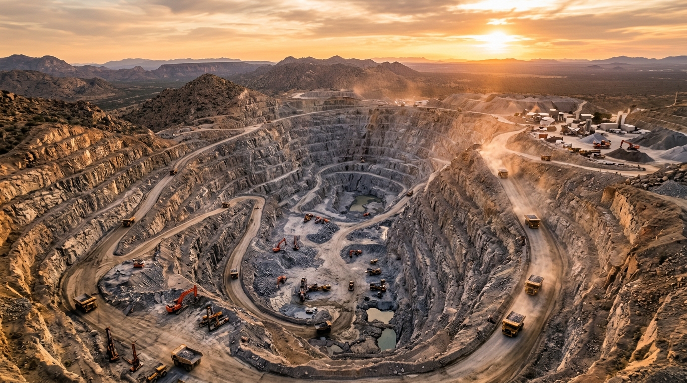 Aerial view of Jalaram Stone Quarry